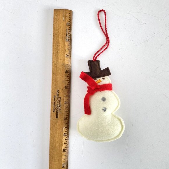 Felt Snowman Christmas Tree Mittens Boot Ball Ornaments Set Of 5 - Picture 13 of 14